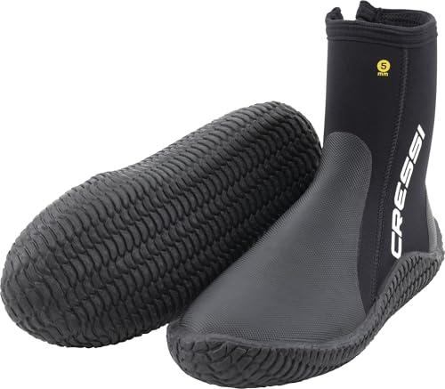 CRESSI Reeftech Boots, Calzari in Neoprene Bifoderato Nero 5mm Ideali per Sport Acquatici Unisex Adulto, (42/43)