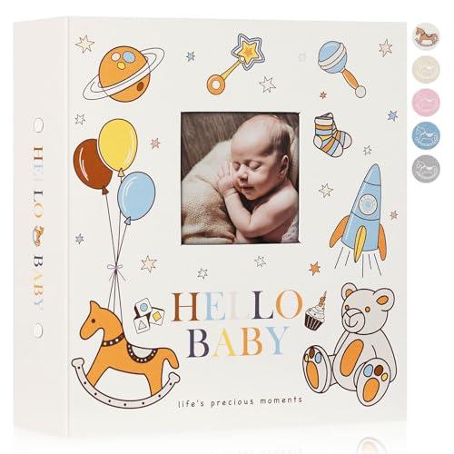 Lanpn Album Fotografico Bambino 10x15 600 Tasche, Lino Inserire gli Album Foto Nascita Bimbo Regalo, Album Portafoto Neonato, Album Battesimo Bimba Ragazza Bambino Colorato