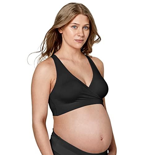 Medela Reggiseno Keep Cool Sleep per Gravidanza e Allattamento Senza Cuciture con Zona Traspirante sul Retro e Tessuto Morbido al Tatto, Nero