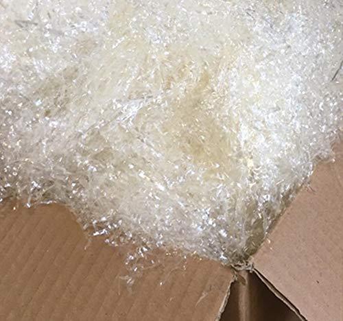 TRUCIOLO POLIPROPILENE TRASPARENTE 1 KG Lordo (800gr netto in scatola o sacchetto districato pronto uso) Paglia sintetica per ceste natalizie e confezioni regalo