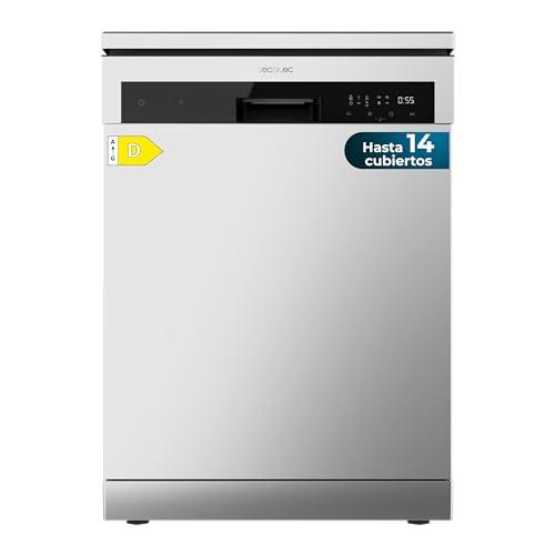 Cecotec Lavastoviglie Indipendente 60 cm Bolero Aguazero 6200 Inox D. Classe D, 14 Posate, 6 Programmi con Dual Zone Wash, Dry+, Turbo Dry+, Mezzo carico, Delay Start e Electronic AquaStop