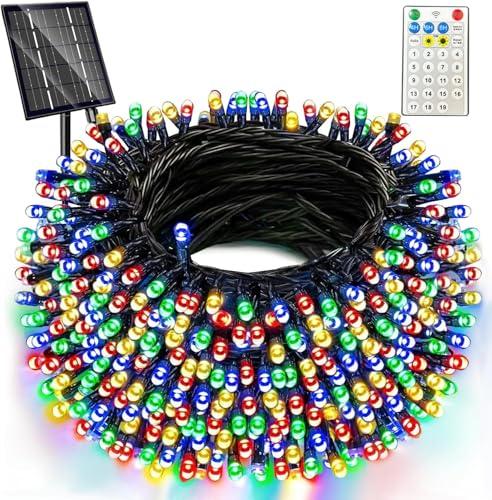 Amzxart Catena Luminosa Esterno Solare, Luci di Natale da Esterno Solari, Luci Solari da Giardino