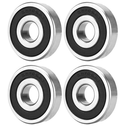 Cuscinetti a sfera 608RS da 4 pezzi, mini cuscinetti in metallo, cuscinetti a sfera da skate, acciaio al carbonio, in linea, adatti per pattini e skateboard