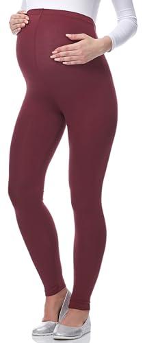 Be Mammy Leggins Premaman Donna Lunghi in Viscosa Vestiti Premaman 02 (Rossa Vinaccia, S)