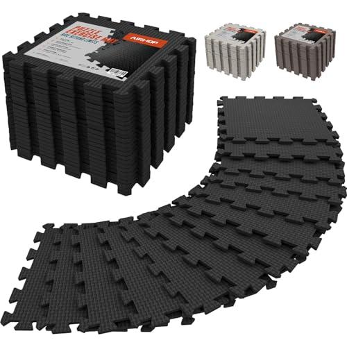 AIRHOP Set da 18 Pezzi Tappeto Palestra Puzzle in EVA ad Alta Densità, Ammortizzante e Antiscivolo, Ideali per Fitness, Yoga e Sport, Perfetti per Home Gym e per il Pavimento della Palestra, 30x30 cm