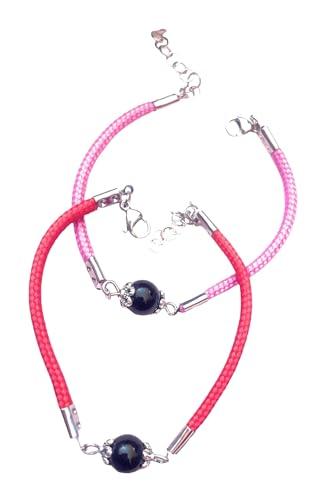 Karalbijoux Su coccu sardo, amuleto, donna, onice nera, acciaio inossidabile (rosa)