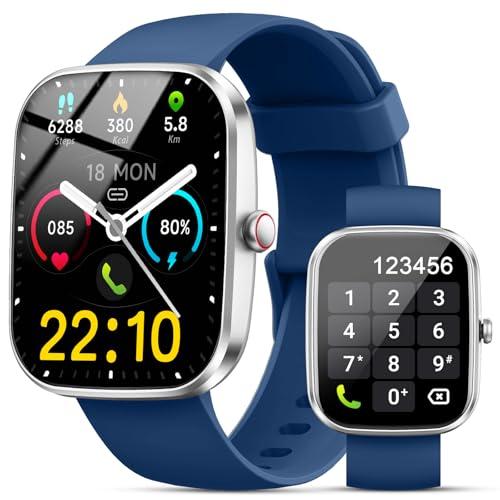 Smartwatch Uomo Donna, 1.91'' Orologio Smartwatch con Effettua/Risposta Chiamate, Fitness Tracker con Cardiofrequenzimetro/SpO2/Sonno/Contapassi, 110+ Modalità Sportive Smart Watch Impermeabil IP68