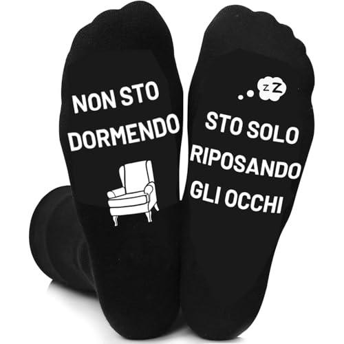 AONVEKI Regalo Uomo Natale, Calzini Uomo Divertenti 43-46, Regalo Uomo Divertenti, idee Regalo Uomo Compleanno per Papà Nonno Lui Fidanzato