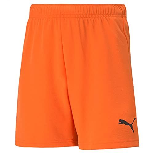 PUMA teamRISE Short Jr, Pantaloncini Unisex - Bambini e Ragazzi, Golden Poppy/Black, 152