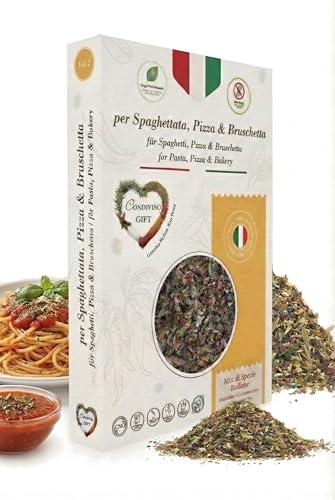 Condiviso GIFT Vol.2 - Spezie Senza Sale 100% Italiane con Origano Siciliano e Peperoncino Calabrese Contuso per Pasta Pizza & Sughi, Idea Regalo Design Libro con Busta Sigillata, 50g