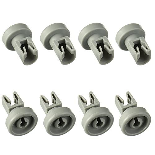 BOJACK Ruote per Lavastoviglie Universale per la Maggior Parte dei Ricambi della Ruota del Cestello Superiore della Lavastoviglie Standard Compatibili con AEG, Favorit, Privileg, Zanussi, Juno (Confezione da 8)