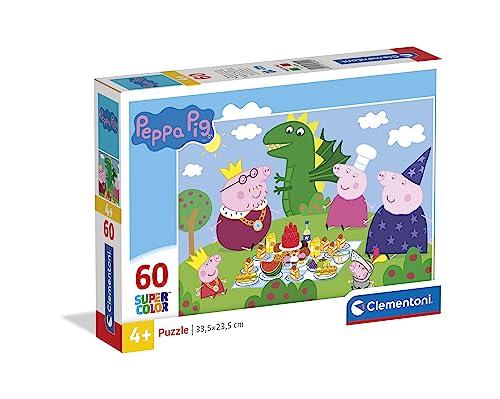 Clementoni - 26204 - Supercolor Puzzle - Peppa Pig - 60 Pezzi - Puzzle Bambini 4 Anni, Puzzle Cartoni Animati - Made In Italy