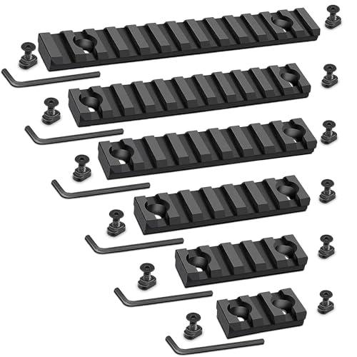 Paike Guide Picatinny singole, 3 5 7 9 11 13 slot in alluminio Mock Picatinny Guida con 12 dadi e viti, angolo quadrato a 5 allen