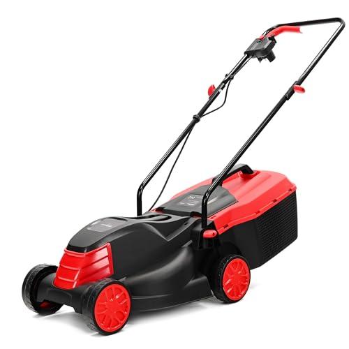 LEHMANN Tagliaerba Elettrico, 1200 W, Larghezza di Taglio 32 cm, Cesto Raccoglierba 25 L, Regolazione Altezza Taglio 3 Livelli 25–65 mm, per superfici fino a 500 m², 3450 giri/min