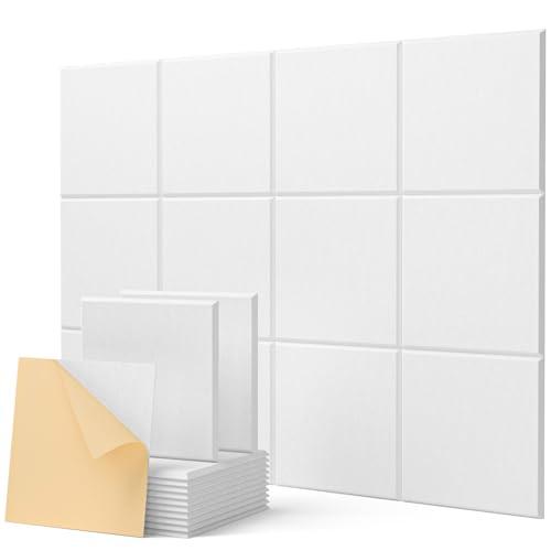 Pannelli Fonoassorbenti Adesivi 12 Pezzi Pannelli Insonorizzanti alta densità Pannello Fonoassorbente per Trattamento acustico Podcasting, Studi di Registrazione 30 X 30 X 0.9cm