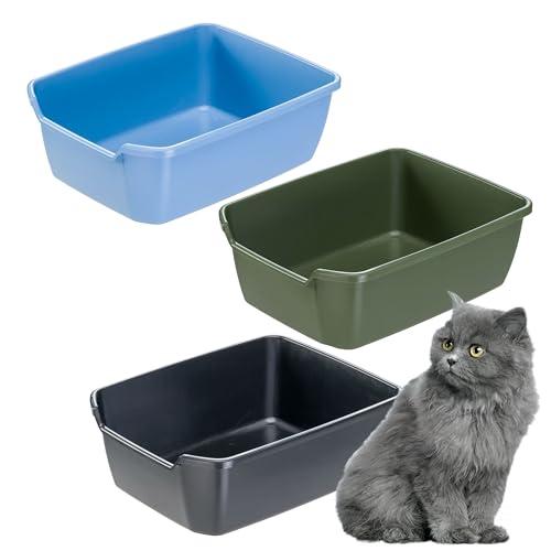 Ferplast Lettiera Gatto NIP con Bordi Alti, Toilette per Gatti Aperta, Lettiera Animali Domestici, Lettiera Alta, 46 x 36 x h 16,2 cm, Vari Colori