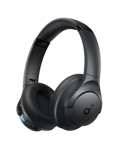Soundcore Cuffie Bluetooth Over-Ear Wireless Q11i di Anker, Bassi Profondi, 60 Ore di Autonomia, Audio Hi-Res, Cuscinetti Rimovibili, Connessione Multipoint.