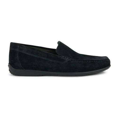 Geox U Ascanio B, Moccasin Uomo, Blu Navy, 45 EU