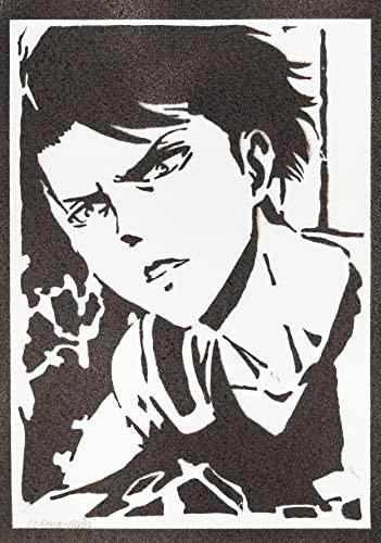 moreno-mata Autentici Graffiti Fatti a Mano Attack on... Levi Handmade Poster Anime e Manga L'Attac dei Quadro Moderno Soggiorno Decorazione Parete Regalo Uomo e Donna