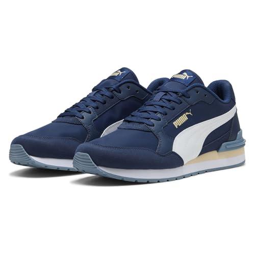 PUMA St Runner V4 NL, Scarpe da Ginnastica Unisex-Adulto, Tela Bianca Blu persiana, 44 EU