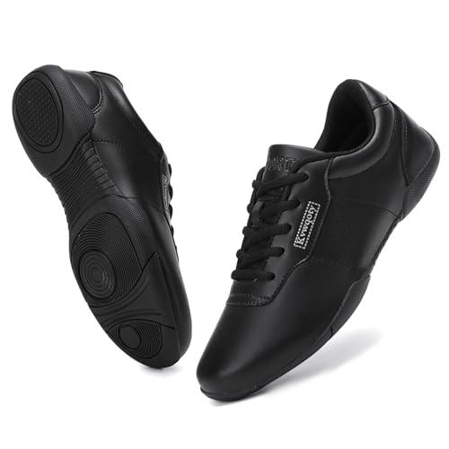 Kvwqoty Scarpe da Cheerleading Cheerleader Donna Scarpe Allenamento Cheer Sneakers Ginnastica Bianche Bambino Jazz Yoga per Ragazze da Ballo Shoes Nero 38