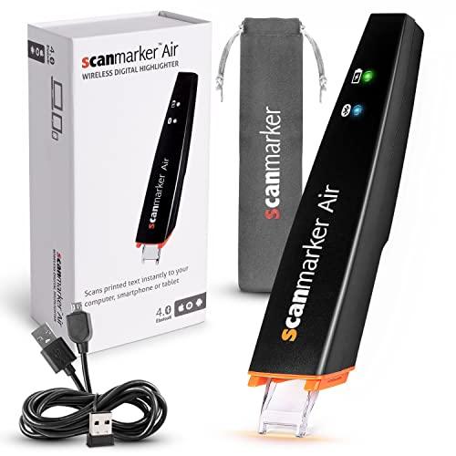 Scanmarker Air Penna Scanner e Penna Traduttore Multilingue | Penna Lettore per Dislessia, Studenti e Professionisti - Compatibile con Mac, Windows, iOS e Android | Nero