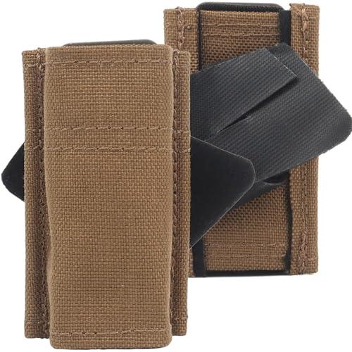 YChoolco Porta Caricatore Singolo Rotante – Porta Caricatore da 9 mm con Attacco a Strappo e inclinazione in avanti di 45°(Brown)