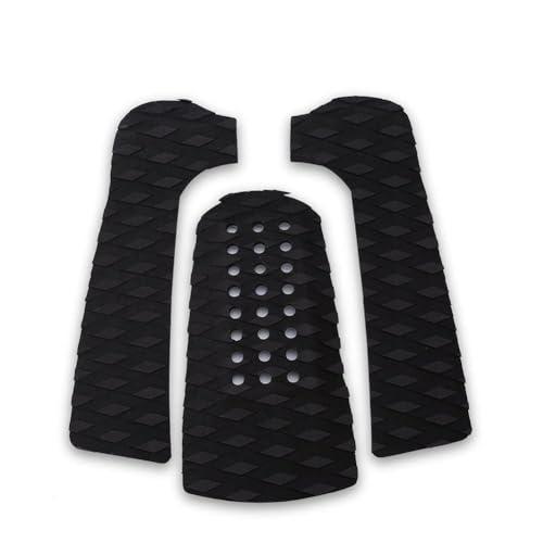 Vbest life 3Pcs Surfboard Traction Pad Antiscivolo Traction Pad Tailpad Deck Grip per Tavole da Surf Skimboard(Nero)