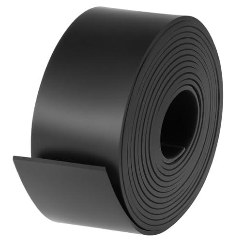 QWORK® Rotoli di Gomma in Neoprene Antivibrazione e Antiscivolo, 50mmx3mmx3 metri, Strisce di Gomma Protettive per Pavimenti, Resistente al Calore e all'Olio