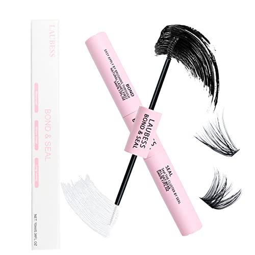 LAUBESS Colla Ciglia Finte Waterproof Bond and Seal Lashes Glue Ciuffetti Ciglia Finte Colla Extension Ciglia Fai Da Te Kit Extension Ciglia Colla Ciglia Kit Trucchi Cluster Lashes Kit