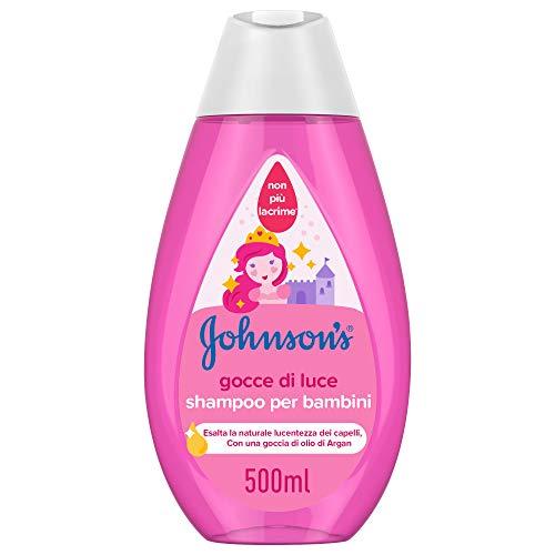 Johnson's Baby Gocce di Luce Shampoo Bambini con Proteine della Seta e Olio di Argan, 500 ml
