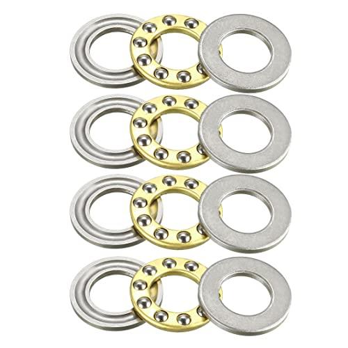 PATIKIL F10-18M 10mm x 18mm x 5.5mm Pressione Sfera Cuscinetti, 4pz Cromo Acciaio Una Via Direzione