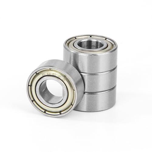 4 Pezzi 686ZZ Cuscinetti a Sfera 6x13x5mm Doppia Protezione Metallica, Acciaio Cromato, Pre-Lubrificati, 686-2Z Cuscinetto Radiale a Sfere in Miniatura per Pattini, Skateboard, Longboard, Scooter
