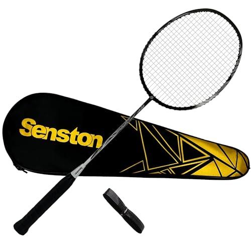 Senston Rachetta di Badminton in Carbonio, Professionali 5U, Badminton Racket con Borsa