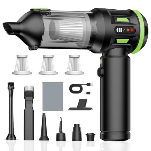 Kedifoai Aspirabriciole Senza Fili, 20000Pa 4 in 1 Aspirapolvere Auto Portatile,Aspiratore e Soffiatore con Motore Brushless,USB C Mini Aspirapolvere Potente per Auto Casa Ufficio Peli di Domestici