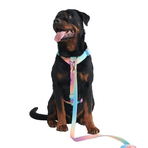 Spark Paws Pettorina per cani anti-tiro, progettata per sicurezza e controllo, ideale per razze grandi e forti, pitbulls, boxer, ghiaccia pastello, L