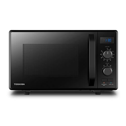 Toshiba 3-in-1 Forno a Microonde con Grill e Cottura combinata, 23 L, Piatto Girevole con Memoria di Posizione, Timer, Luci LED Integrate, Programma pizza, Nero