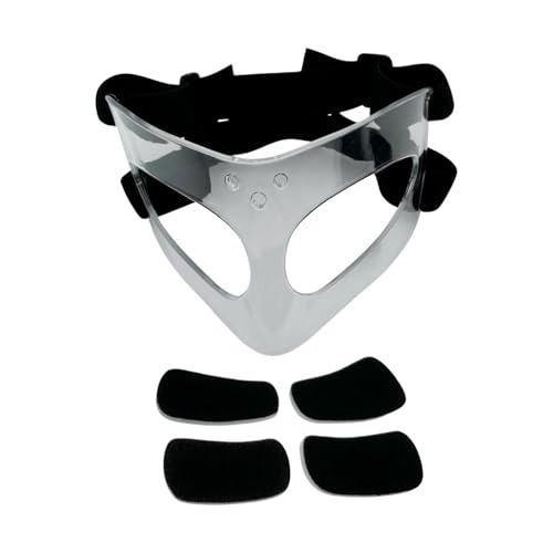 LeeQinersw Maschera per Basket con Protezione facciale e nasale, Imbottito Nero