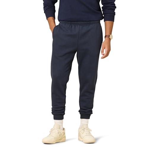 Amazon Essentials Pantaloni Sportivi da Jogging Taglio Rilassato, in Pile, Vestibilità Comoda Uomo, Blu Marino, S