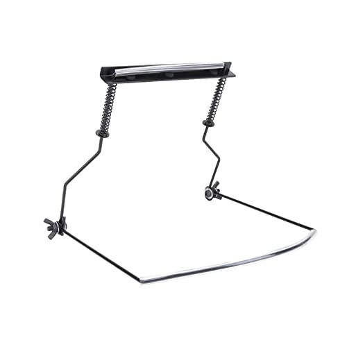 Odorkle Supporto per Armonica a 10 Fori, Struttura in Metallo, Tenuta Stabile, Tubi Morbidi, Regolabile, Nero