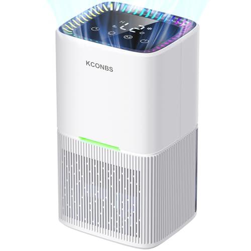 Deumidificatore Casa da 1,8 L, Deumidificatore Portatile Piccolo con Sbrinamento/Spegnimento Automatico, LED Colorato, Timer, Schermo LCD Touchscreen, 615 ml/Giorno, Per Bagno, Camera Da Letto
