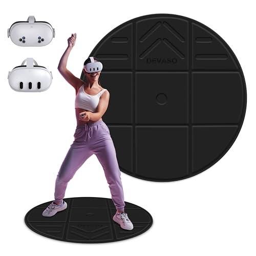 DEVASO Tappetino pieghevole VR per Meta Quest 3S, tappetino rotondo anti fatica, antiscivolo e confortevole, accessori di gioco di alta qualità per PSVR2, Oculus Quest 3/2/Pro e altro