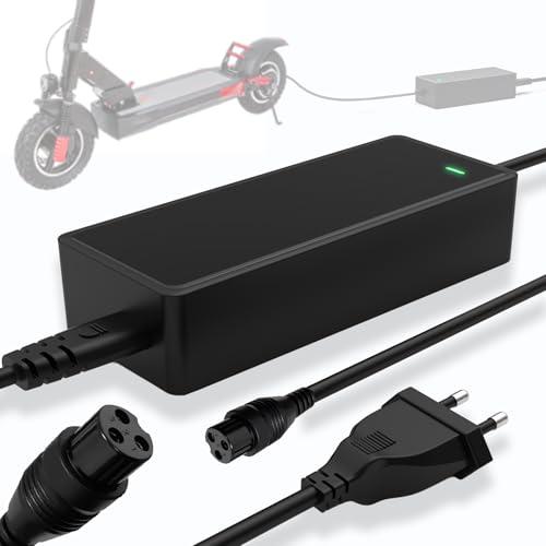 Mezelon 54.6V 2A Caricatore Monopattino Elettrico per Kugoo M4 / M4 Pro, Hitway h5/h5 Pro, UrbanGlide E-Cross Pro, Smartgyro Speedway, JOYOR, 120W DC Caricatore per 48V Batteria Scooter Elettrico