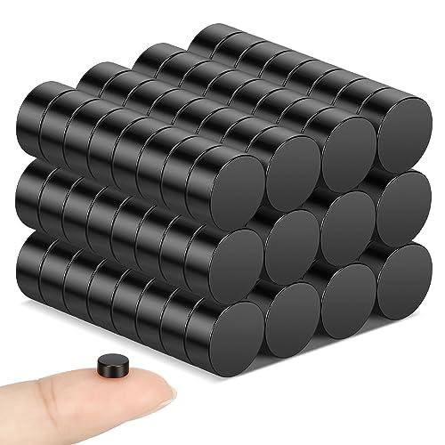 Wukong Nero Magneti al neodimio, 6x3mm - 100 pezzi Piccole Calamita Extra Forti Mini Magnet per Frigo, Lavagne, Artigianato, Mappe, Decorazioni