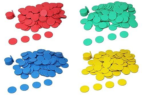 Fiches di gioco rosse (100 pezzi) in RE-Plastic® | Fiches per il conteggio Gettoni marcatori ø 25 mm