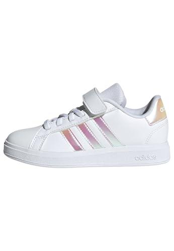 adidas Unisex - Bambini e Ragazzi Grand Court 2.0 Shoes Children, Cloud White/Iridescent/Cloud White, 32 EU