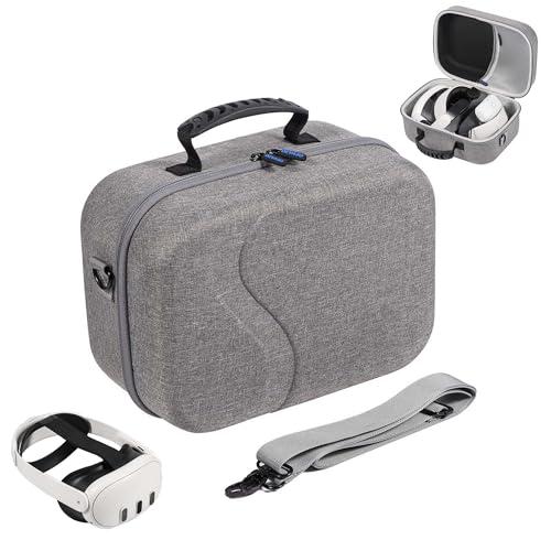Borsa da Viaggio ad Alta Capacità per Meta Quest 3, Compatibile con Kiwi Design/BOBOVR Elite Strap e Altri Accessori, Custodia Rigida Protettiva per Viaggio e Conservazione