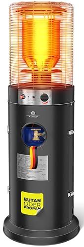KESSER® Riscaldatore radiante a Gas Fungo riscaldante Stufa da Esterno, 12,5 kW Nero