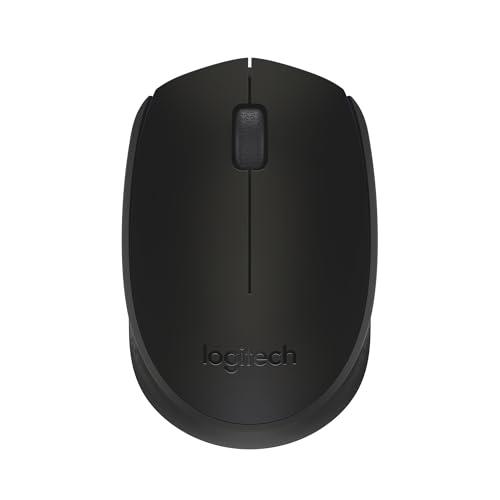 Logitech M171 Mouse Wireless per PC, Mac, Laptop, 2,4 GHz con Mini Ricevitore USB, Tracciamento Ottico, Durata della Batteria di 12 mesi, Ambidestro - Nero