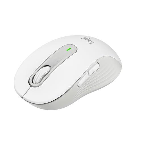 Logitech Signature M650 Mouse wireless - Per mani piccole e medie, Durata Batteria 2 anni, Clic Silenziosi, Tasti Personalizzabili, Bluetooth, per PC/Mac/Più dispositivi/Chromebook - Bianco